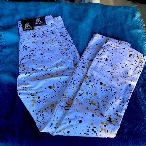 Red ape multicolor denim jeans